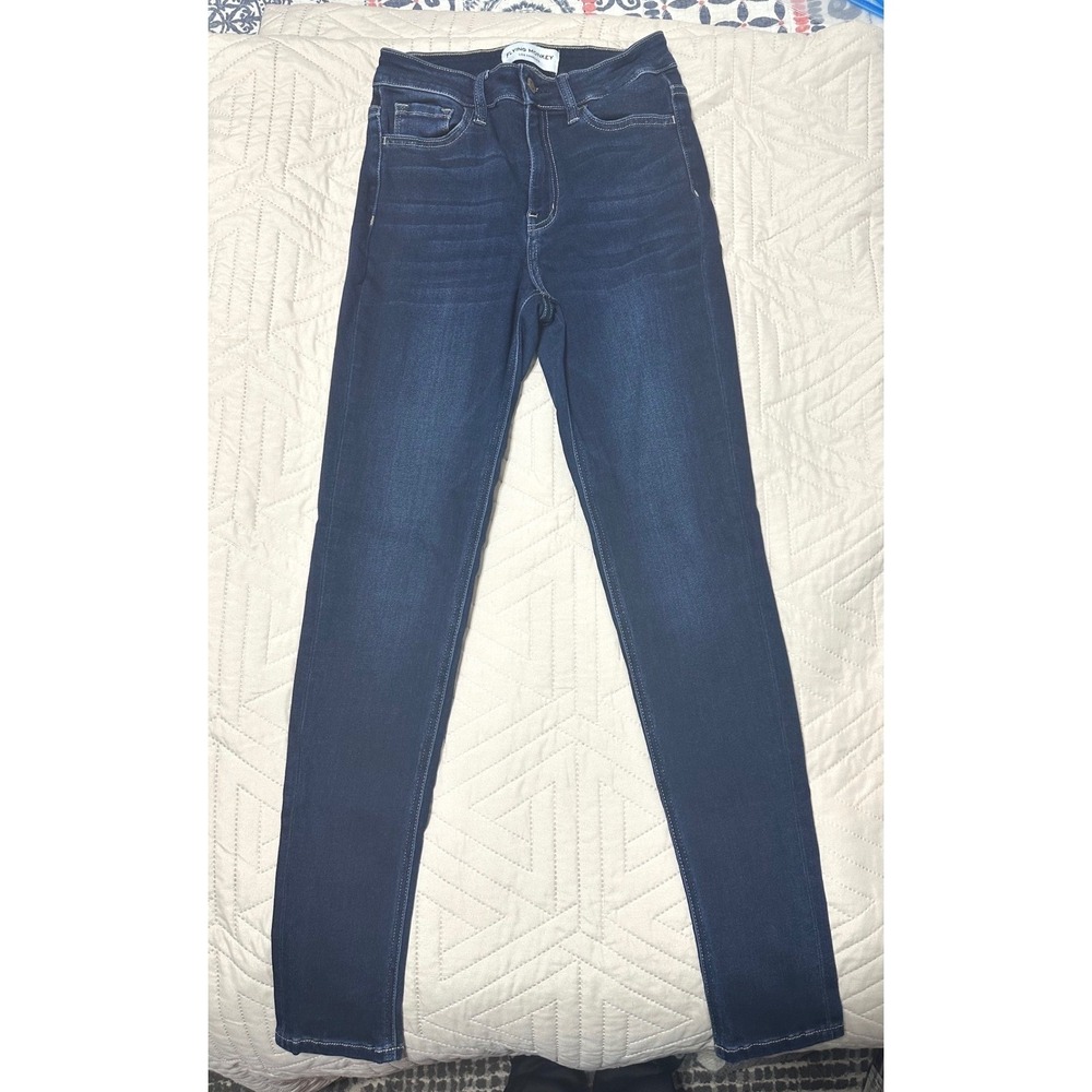 Flying Monkey High Rise Ankle Skinny Jeans Dark Wash Blue Size 28 BY4402AT